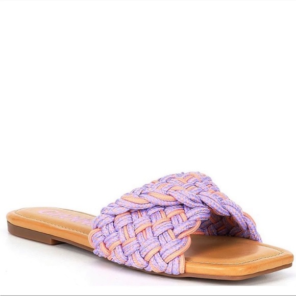 🎈3/$25🎈NWOB Gianni Bini Bradyn Woven Band Square Toe Sandal - Picture 1 of 5